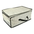 thumbnail image 2 of CC Home Furnishings Set of 2 Gray Damask Patterned Soft Storage Bins with Zipper Closure 18", 2 of 7
