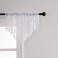 thumbnail image 5 of Btomtd Sheer Lace Valances for Windows with Tassel Trim Valance Curtains Acts for Decorative Window or Kitchen Living Room Use - 55.11"x23.62", White, 5 of 7