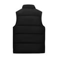 thumbnail image 7 of safuny Men's Winter Outerwear Fleece Lined Sleeveless Jackets Warm Quilted Puffer Casual Outdoor Black L, 7 of 7