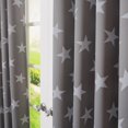 thumbnail image 2 of Quality Home Large Star Room Darkening Curtains - 52"W x 96"L - Grey, 2 of 4