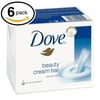 (Pack-M OF 6 BARS) Dove Beauty Soap Bar: WHITE. Protects Your Skin'sNatural Moisture. 25% MOISTURIZING LOTION & CREAM! Great for Hands, Face &Body! (6 Bars, 3.5oz Each Bar)