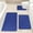 A/Blue, variant on FAMTKT 3 Piece Bathroom Rug Set Includes Bath Rug, Contour Mat and Toilet Lid Cover Super Soft Non Slip Bathtub Carpet and Absorbent Bathroom Rugs Plush Bath Mat for Bathroom, Black