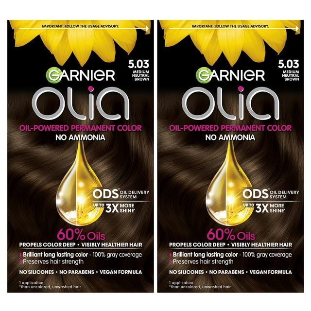 Tinte de pelo Garnier Olia Ammonia-Free 5.03 Medium Brown 2x