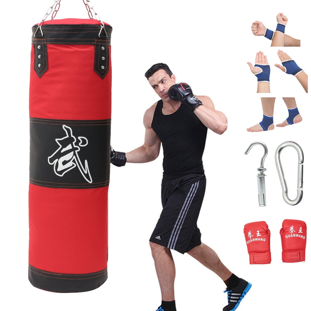 Buckle Sparring Workout Kicking Punching Bag Training Boxing Gloves Heavy Duty 