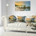 thumbnail image 3 of Designart Romantic Untouched Beach Sunset - Landscape Printed Throw Pillow - 12x20, 3 of 5
