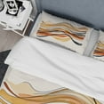 thumbnail image 4 of Designart "Abstract Waves in Burnt Orange I" Modern Bedding Covert Set - Abstract Minimalism Orange Abstract Bed Set With 2 Shams, 4 of 6