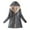 Gray, variant on Quilted Jackets for Women, Women's Solid Plus Fleece Cotton Jacket Warm Lamb Fleece Top Coat Sweater Coat Christmas Gift