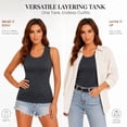 thumbnail image 4 of Women's Ribbed Tank Top, Viscose Sleeveless Round Neck Fitted Cami Shirts for Casual Daily Layering, 4 of 7