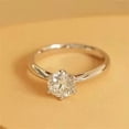 thumbnail image 2 of 14K White Gold Plated Lab Created Diamond 1Ct Round Cut Engagement Ring, 2 of 4