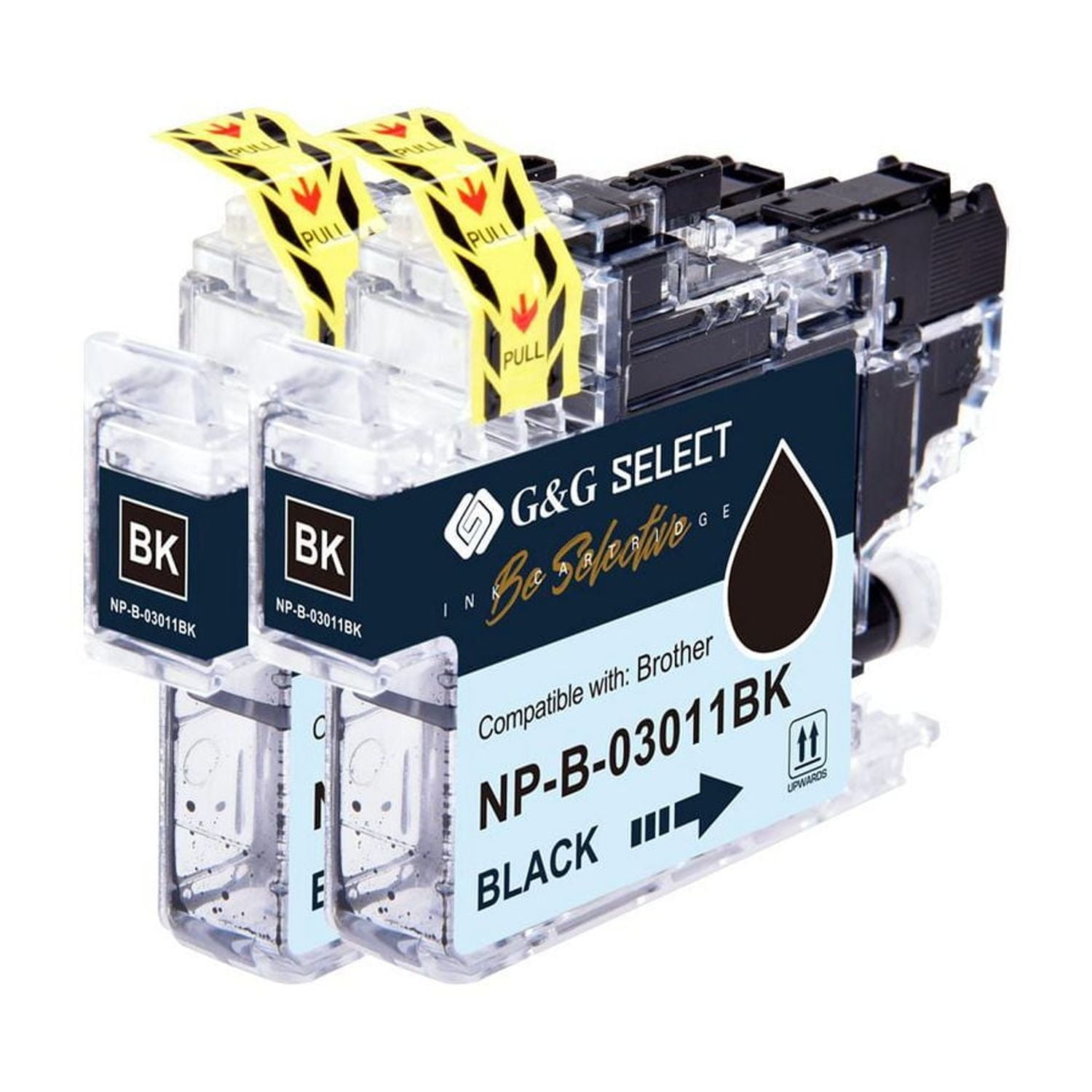 G&G Select Brother LC3011 Lot de 2 cartouches d'encre noire compatibles