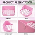 thumbnail image 2 of Rabbit Litter Box Bunny Toilet Pet Potty Trainer Guinea Pig Litter Bedding Pan for Adult Rabbits,Chinchillas, Guinea Pigs, Ferrets (Pink) Pink -, 2 of 4