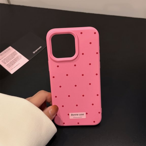 ins Korean polka dot suitable for iphone16 mobile phone case apple 15pro max personality simple 13 anti-fall 14 soft