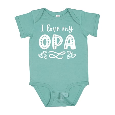 

Inktastic I Love My Opa with Hearts Gift Baby Boy or Baby Girl Bodysuit