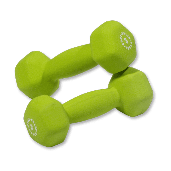 Green 3lb neoprene dumbell