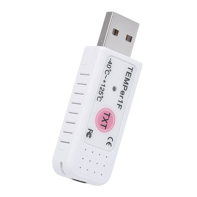 Sensor de temperatura PCsensor USB Termómetro Sensor de temperatura Registrador de datos Registrador para PC Portátil Blanco PCsensor Sensor de temperatura