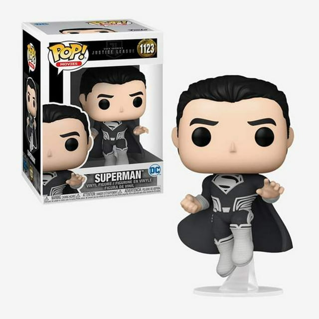 Funko Pop Movies: DC Justice League Snyders Cut - Superman Traje Negro Funko Figura Coleccionable