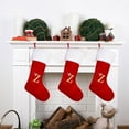 thumbnail image 1 of Staron Red Christmas Stockings with Letters, Soft Monogram Christmas Stocking, Christmas Decorations Hanging Xmas Stocking, 1 of 5