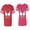 Men Red / Women Pink, variant on World's Greatest Dad Mom Matching Couple Cotton Jerseys (Men Red / Women Red) (Men L / Women L)