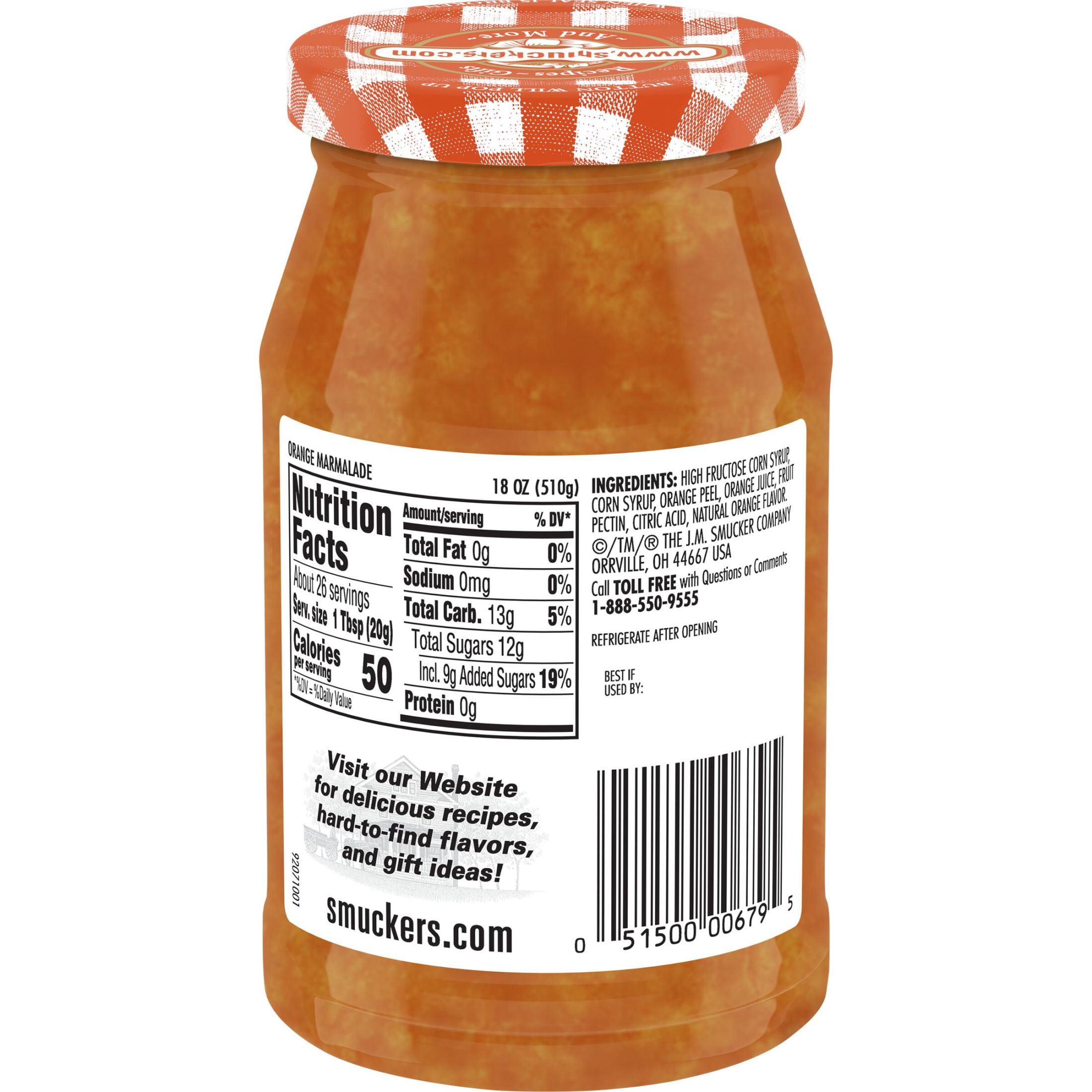 (3 pack) Smucker's Sweet Orange Marmalade, 18 oz