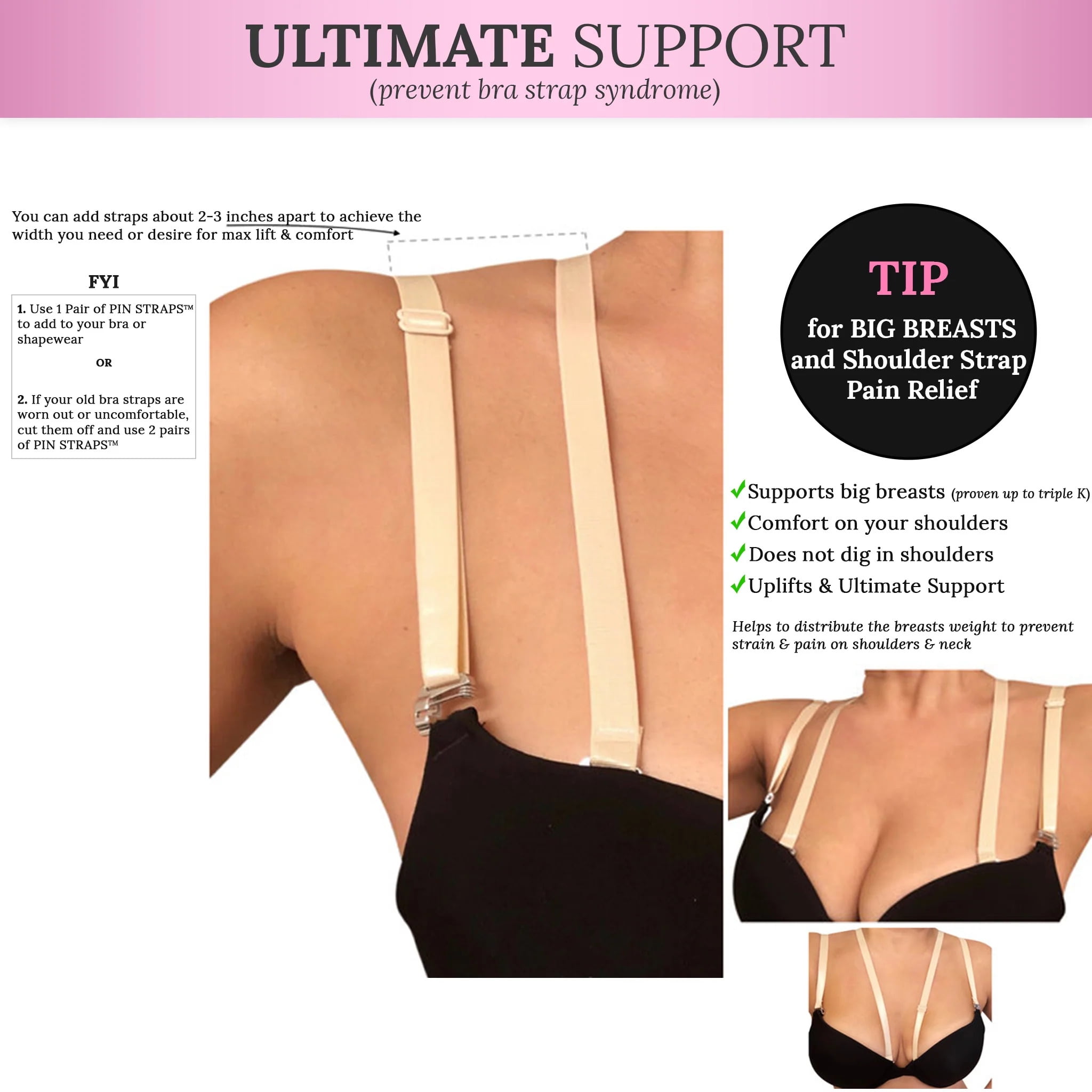 Ladies Thin Bra Straps Width Elastic Adjustable Replacement Shoulder Straps