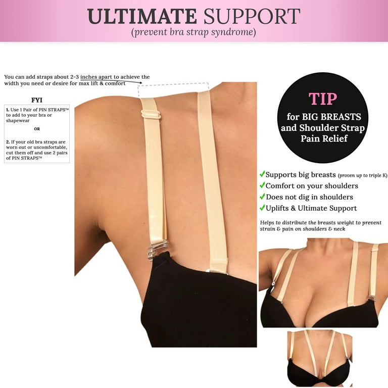PIN STRAPS Bra Strap Women Multiway Removable Replacement Elastic