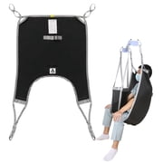EZ Assistive Patient Lift Sling with Divided Leg for Patient Transfer Red Hoyer iftl sling, 500lb Weight Capacity (Medium Size )