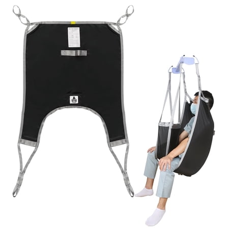 EZ Assistive Patient Lift Sling with Divided Leg for Patient Transfer Red Hoyer iftl sling, 500lb Weight Capacity (Medium Size )