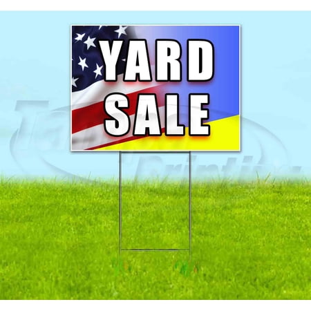 Yard Sale (18 x 24 ) Yard Sign Includes Metal Step Stake