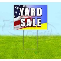 Yard Sale (18" x 24") Yard Sign, Includes Metal Step Stake