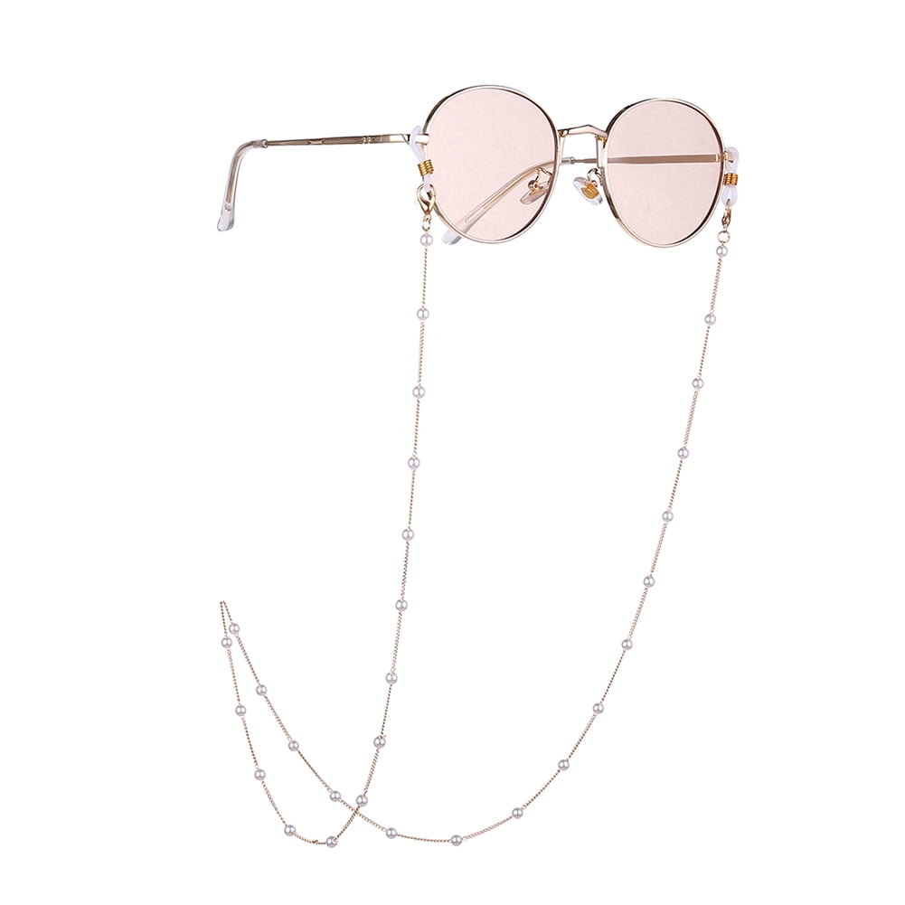 Summer Reading Glasses Chain for Women Metal Sunglasses Cords Casual Pearl