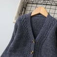 thumbnail image 4 of NAISIBABY Boys Cardigan Sweater 10T, Buttons V-Neck with Pockets Long Sleeve Casual School Uniform Knit Outwear Dark Blue, 4 of 9