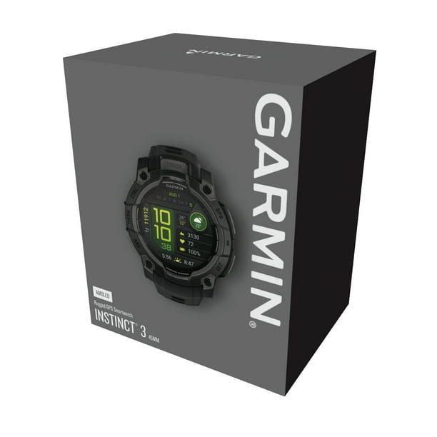 Garmin Instinct® 3 AMOLED GPS Smartwatch - 45-mm - Black with