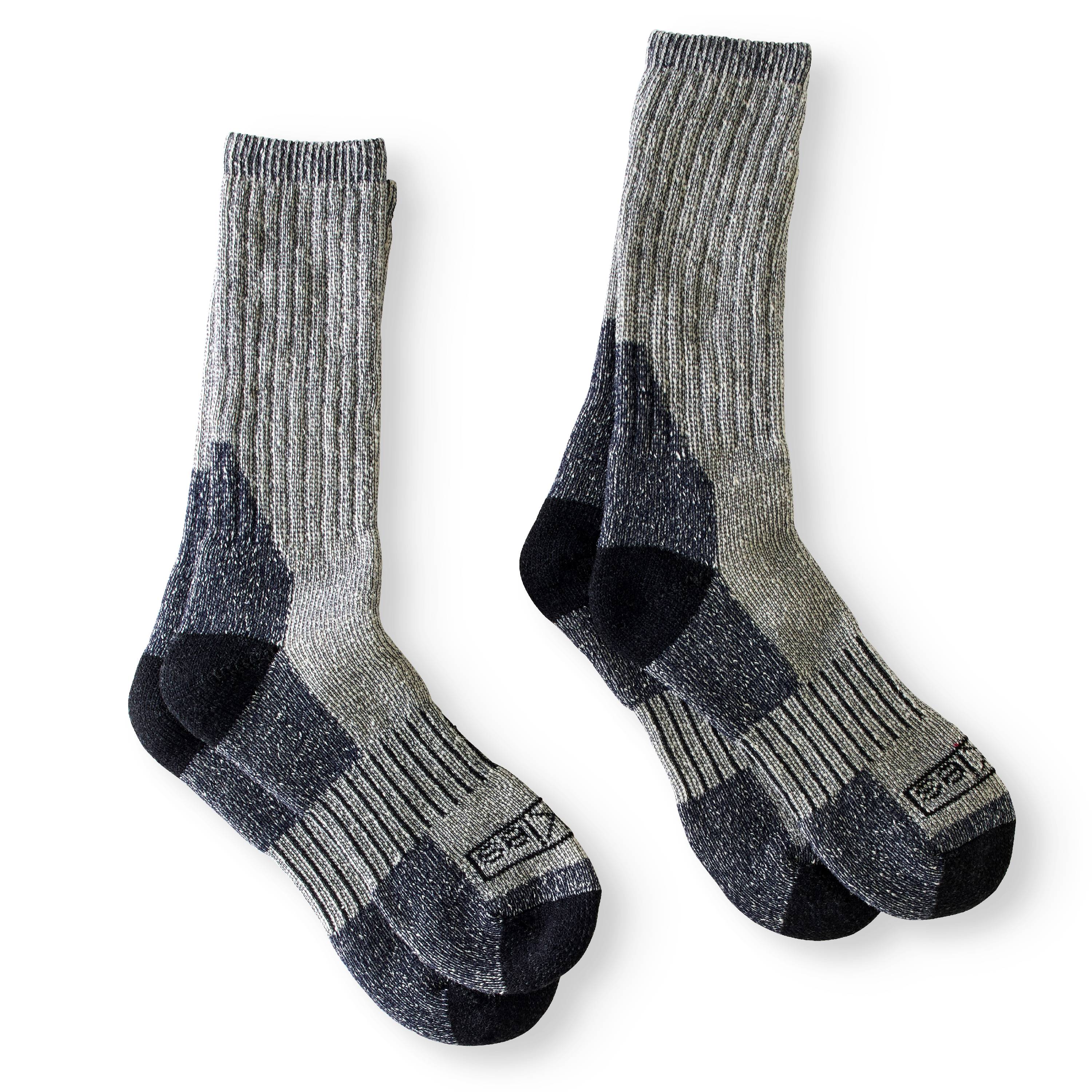 Genuine Dickies Men's Wool Thermal Steel Toe Crew Socks, 2-Pack