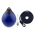 thumbnail image 6 of Boat Ball Anchor Buoy Float Inflatable Dock Edge 10x12 inch Protector Marine Mooring Buoy Swim Buoy for Fishing Sailboats Accessories Blue with Black Rope, 6 of 8