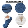 thumbnail image 3 of YUNOVA Slipper Socks for Women Men Girls, Fluffy Warm Socks Knitted Thick Fleece Lined Grippers Non Slip Socks Soft Cozy Winter Home House Bed Floor Slipper Socks, 3 of 7