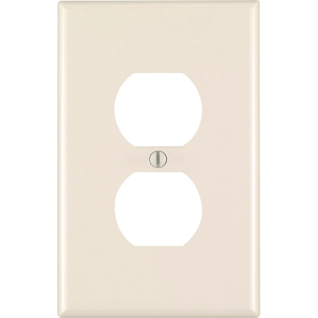 Placa de pared Leviton Almond, 1 banda, nailon, dúplex, salida x20