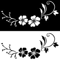 Walbest 1 Pack Car Sticker, Removable Reflective Flower Vine Car Bonnet Body Window Sticker Car Auto Decal Universal