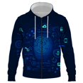thumbnail image 1 of Sudadera con capucha y cremallera con estampado 3D de mapa de datos para hombre y mujer, moda informal, estilo Harajuku, ropa de calle, novedad de 2024, 1 of 6