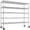 Silver, variant on Sailvan 5-Tier Heavy Duty Metal Storage Rack, 60"W x 24"D x 82"H, 2400LBS Capacity Adjustable Wire Shelving Unit with Wheels for Garage Pantry,Silver