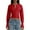 Red, variant on Women's Cropped Sweater Buttoned Long Sleeve V-Neck Ribbed Knit Slim Fit Pullover Crop Top