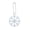 Silver white, variant on Double Side Reflective Keychain Kids Safety Reflector Pendants Snowflake Shape Bag Pendant for Backpacks School Bag