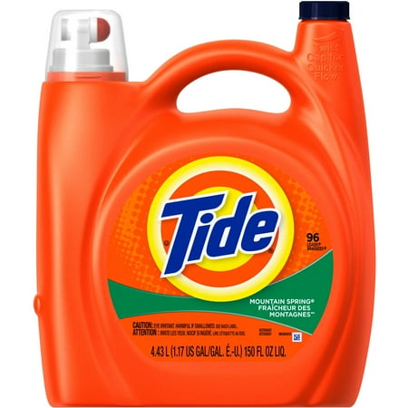 Tide Mountain Spring Liquid Laundry Detergent, 150 oz