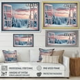 thumbnail image 5 of Designart "Winter Forest Scenery from Window I" Oversized Landscapes Framed Wall Art - Traditional White Winter Landscape Entryway Framed Wall Art Print, 5 of 7