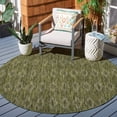 thumbnail image 2 of Safavieh Courtyard Teodor Geometric Indoor/Outdoor Area Rug, Olive, 6'7" x 6'7" Round, 2 of 8