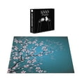 thumbnail image 3 of Ambesonne Japanese Jigsaw Puzzle Durable Cardboard, Sakura Bloom Pattern, 1000 pcs, Petrol Blue Pale Pink, 3 of 5