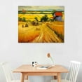 thumbnail image 2 of JEUXUS Harvest at La Crau with Mont majour Canvas Prints Wall Art by Van Gogh Famous Oil Paintings Reproduction Classic Rural Pictures Modern Abstract Landscape Giclee Artwork 20x16 inch, 2 of 4