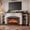 Antique White & Brown, variant on BOSHIRO 80" Blue Electric Fireplace with Mantel, TV Stand Fits 90" TVs, 30" Insert Heater
