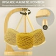 thumbnail image 6 of Wooden Yarn Holder for Crocheting, Upgrade Larger Size & Magnetic, Rotating Pendulum Yarn Ball Dispenser Stand, Yarn Spinner as Surprise Gift for Knitting Lovers(Bamboo), 6 of 7