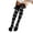 Black, variant on Christmas Snowflake Thigh High Socks for Women, Long Knit Stockings