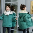 thumbnail image 2 of Chaqueta de algodón para mujer, Chaqueta corta de invierno para estudiantes, abrigo de algodón, chaqueta de abrigo de algodón suelta y gruesa, 2 of 6
